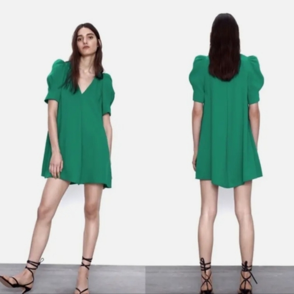 🎉SALE!!!🎉 Zara Puff Sleeve Mini Dress😍💗 - Picture 2 of 5
